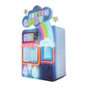 cotton candy vending machine glow lighting feature side view