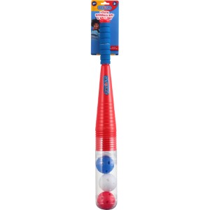 Plastic Bat 27in with 3 Asst Colors Bonus Balls (12pcs)