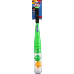 Plastic Bat 27in with 3 Asst Colors Bonus Balls (12pcs)