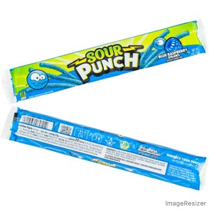 Sour Punch® Straws Blue Raspberry (24pcs)