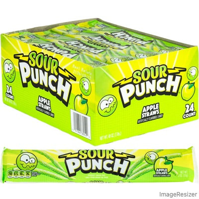 Sour Punch® Straws Apple (24pcs)