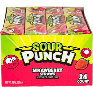 Sour Punch® Strawberry Straws (24pcs)
