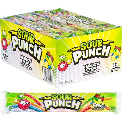 Sour Punch® Straws Rainbow (24pcs)