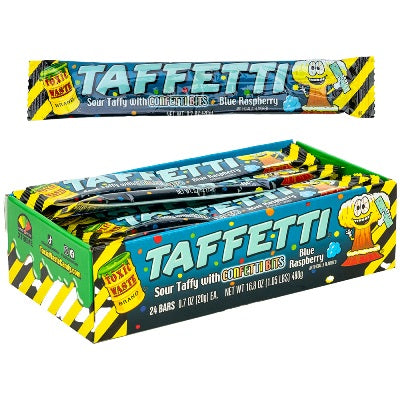 Taffetti Sour Taffy w/Confetti Bits - Blue Raspberry 24ct