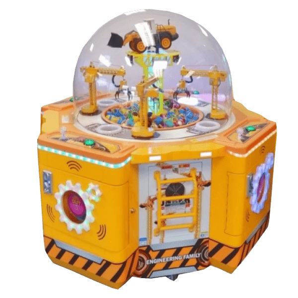 Dig 'N Win 4-Player Crane Machine Angle View Product Image