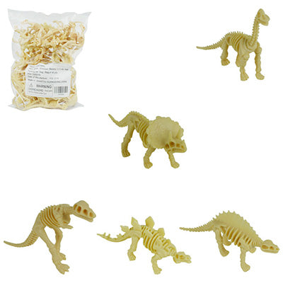 Dinosaur 3.5in - 4in Skeletons Asst (48 pcs)