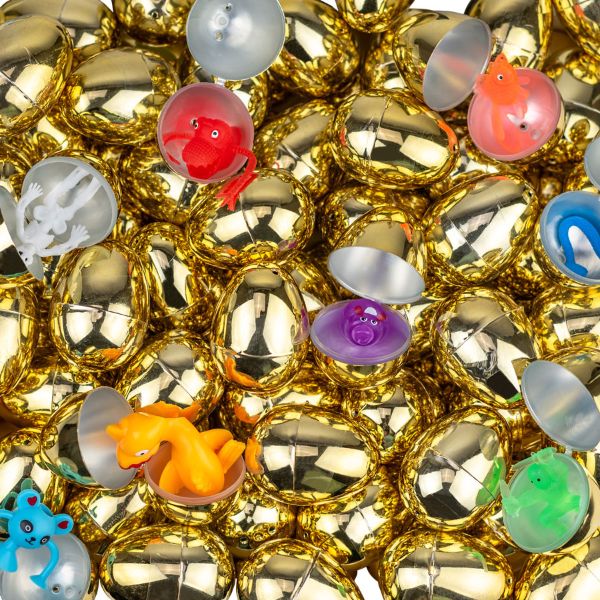 Gold Metallic Eggs with Toys (300pcs)
