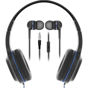 Wired Headphones and Earbuds 2pk-Blue