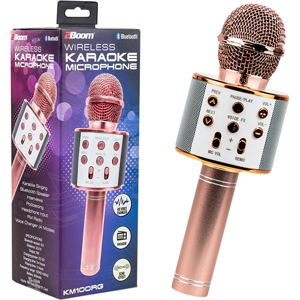 Light Up Karaoke Mic Rose Gold (1ct.)