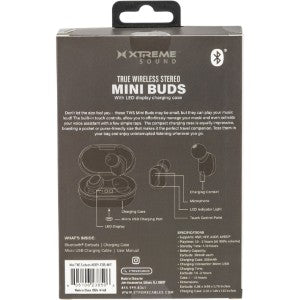 Bluetooth Mini Buds with LED Display Charging Case-White (1ct.)
