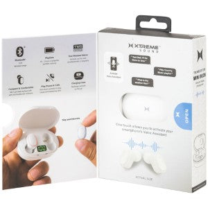 Bluetooth Mini Buds with LED Display Charging Case-White (1ct.)