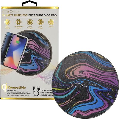 Round Metallic 10W Wireless Charging Pad (1ct.)
