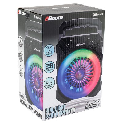 LED Ring Light Party 7in Black Speaker (1ct.)