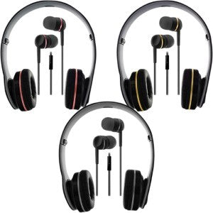 Wired Earbuds and Headphone with Mic Combo Kit (1ct.)