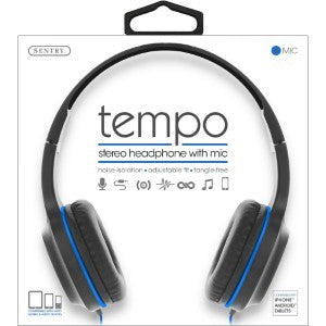 Tempo Stereo Headphones-Blue (1ct.)