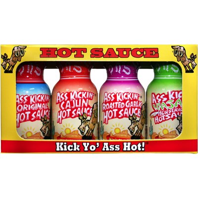 Ass Kickin® Mini Bottle Hot Sauce 4pk (1ct.)
