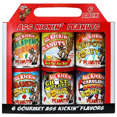 Ass Kickin® Spicy Hot Peanuts 6pk (1ct.)