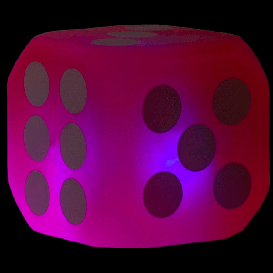 Light-Up Flashing Dice 1.25in Asst (12 pcs)