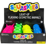 Light-Up Flashing Geometric Animals 3in-4in Asst (12pcs)