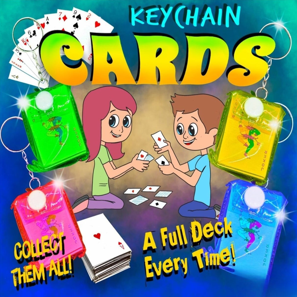 Blue display card for key chain cards