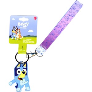 Bluey Wrist Lanyard with Rubber Keychain (12pcs)