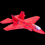 Foam Jet Fighter with Light 9in (12pcs)
