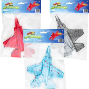 Foam Jet Fighter with Light 9in (12pcs)