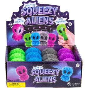 Light-Up Alien Puffer 3in Asst (12pcs)