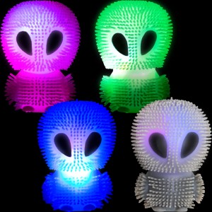 Light-Up Alien Puffer 3in Asst (12pcs)