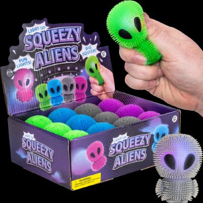 Light-Up Alien Puffer 3in Asst (12pcs)