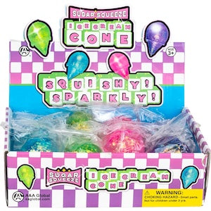 Squeeze Sugar Ice Cream Cone 3.25in (12pcs)