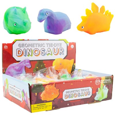 Squeeze Geometric Tie Dye Dinosaurs (12pcs)