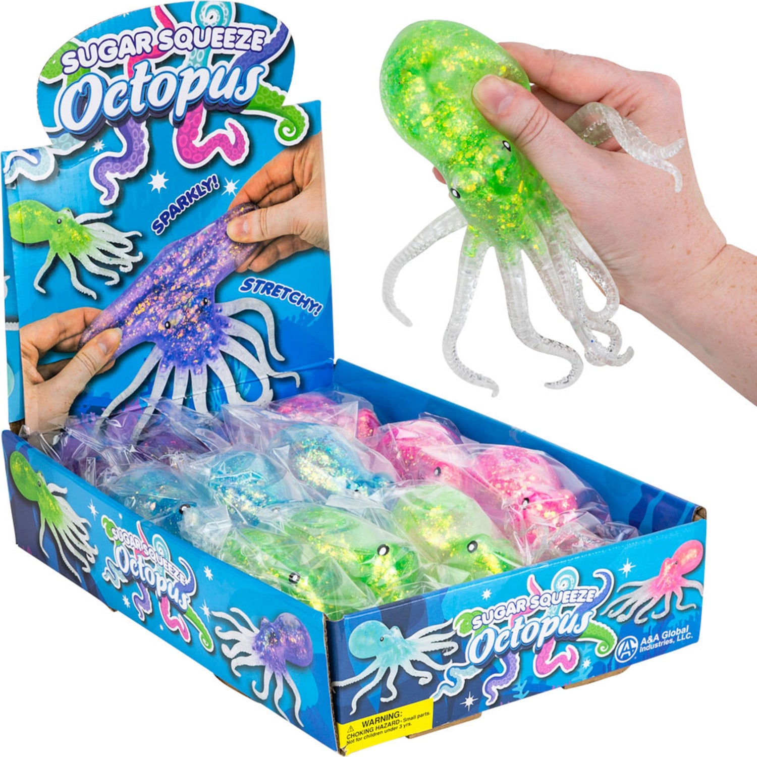 Squeeze Sugar Octopus 7in (12pcs)