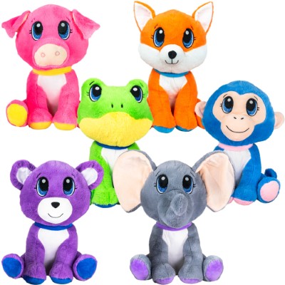 Neon Animal Plush 14in Asst