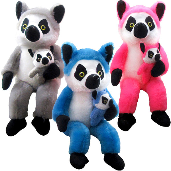 Lemur with Baby 38in Asst (4pcs)