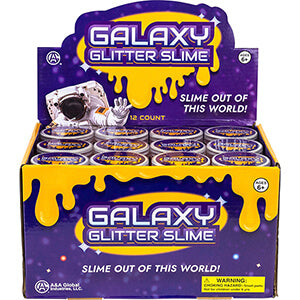 Galaxy Glitter Slime Tube 5in (12pcs)