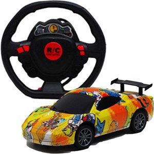Remote Control 4gh Graffiti Car 6in with Steering Wheel (1ct.)