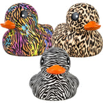 Rubber Deluxe Animal Pattern Ducks 6in