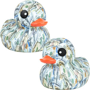 Rubber Deluxe Money Ducks 6in (12pcs)
