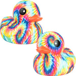 Rubber Deluxe Tie Dye Ducks 6in (12pcs)