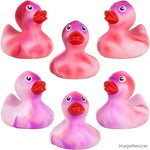 Rubber Marble Color Ducks 2in (50pcs)