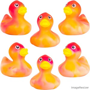 Rubber Marble Color Ducks 2in (50pcs)