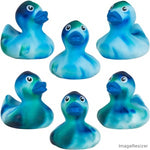 Rubber Marble Color Ducks 2in (50pcs)