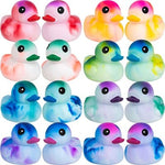 Rubber Marble Color Ducks 6in (12 pcs)