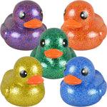Rubber Glitter Ducks 6in (12pcs)