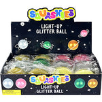 Light-Up 2.75in Glitter Ball Display Box (12pcs)