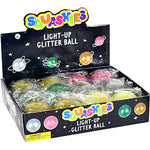 Light-Up 2.75in Glitter Ball Display Box (12pcs)