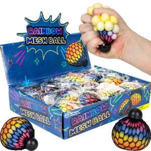 Rainbow Mesh Ball 2.5in (12pcs)
