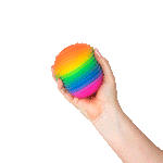 Rainbow Squeeze Flour Ball 4.33in (6pcs)