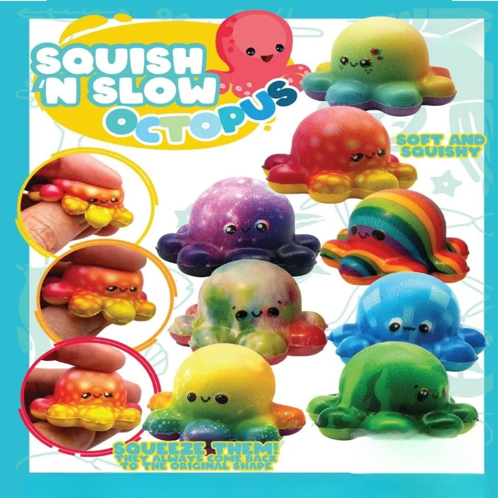 Blue display card for Slow rise octopus